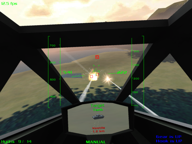 The target view is important for identifying enemy units.