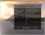 The mission selection dialog